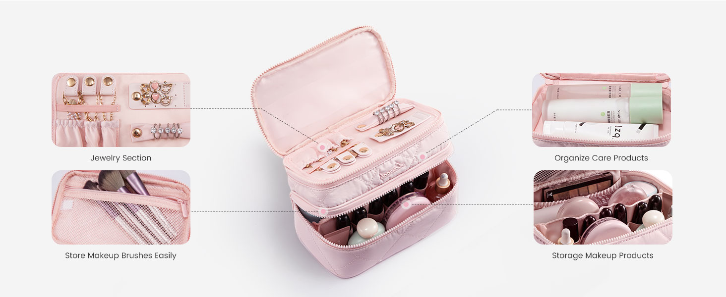 DIY zone makeup organizer bag