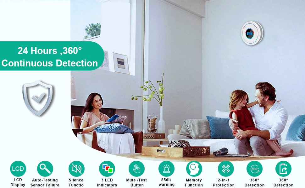 Combination Smoke Alarm and Carbon Monoxide Detector