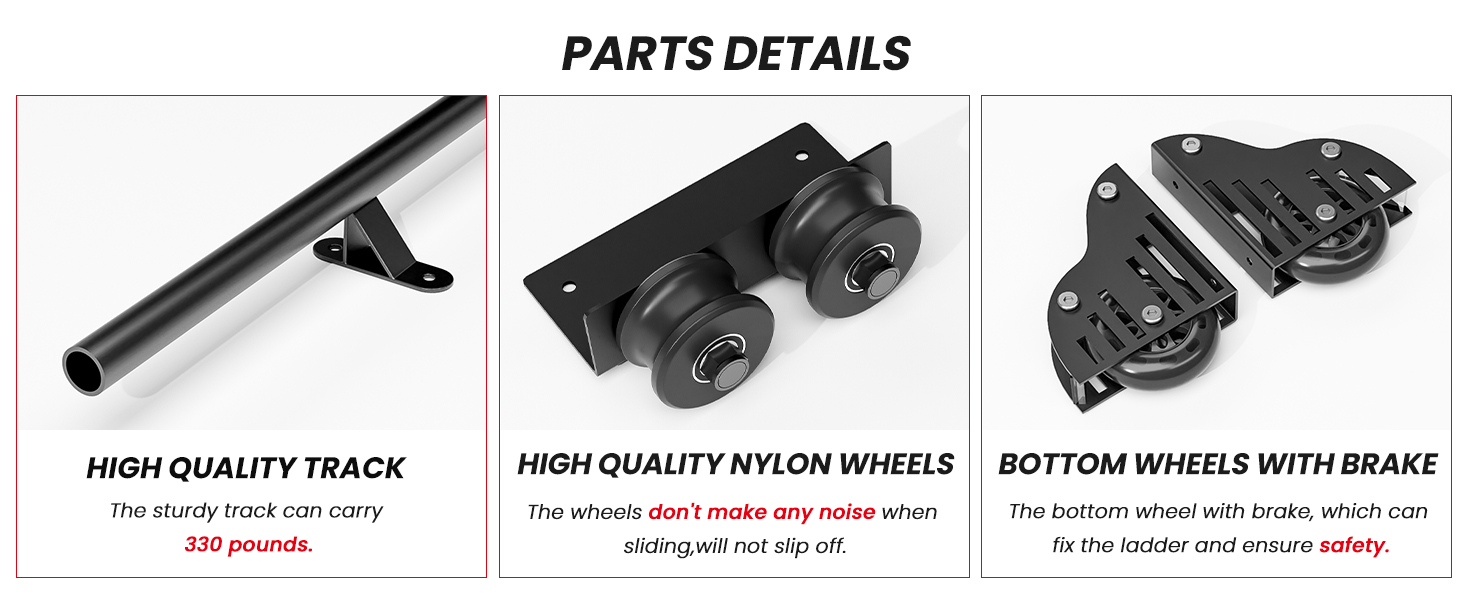 library ladder hardware kit