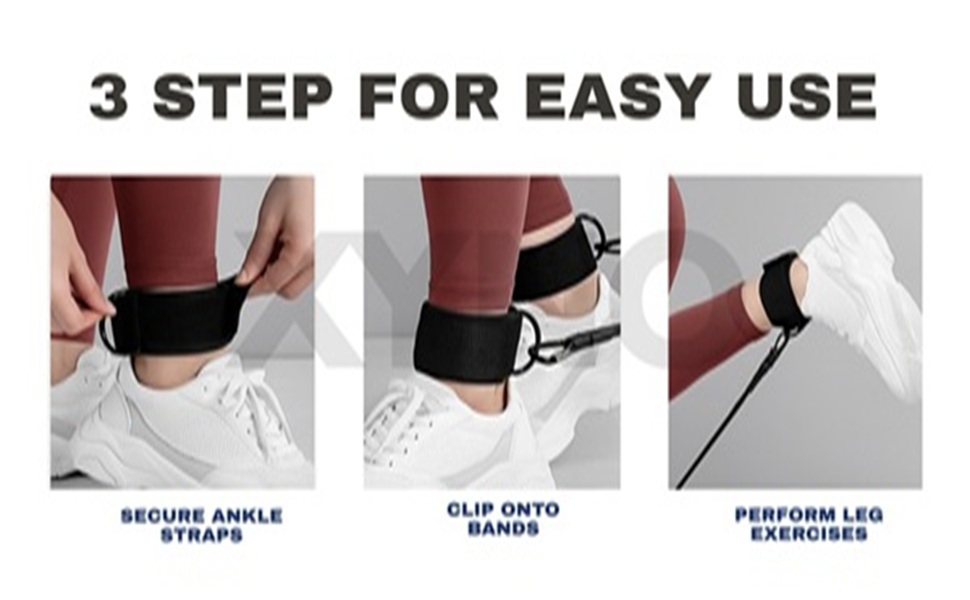 ankle resistance bands with cuffs workout bands for leg glute training kickbacks hip exercises