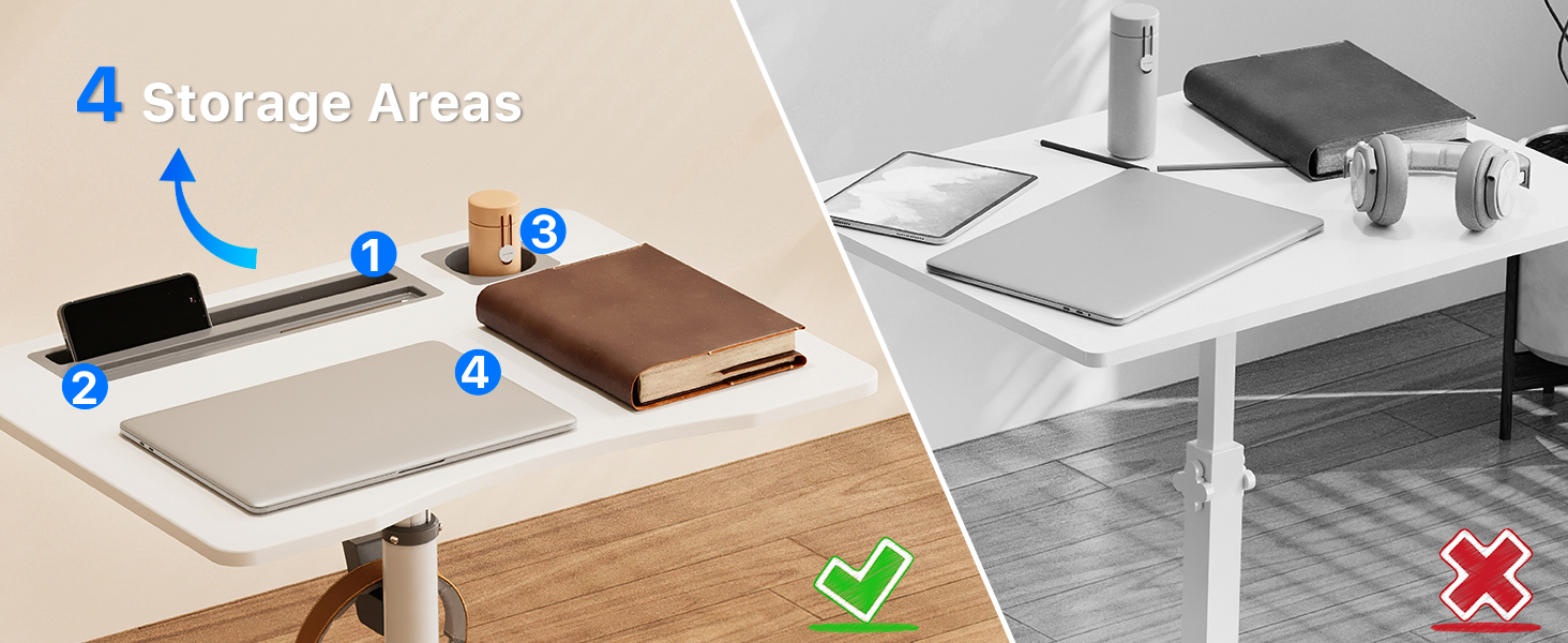 mobile sit stand desk