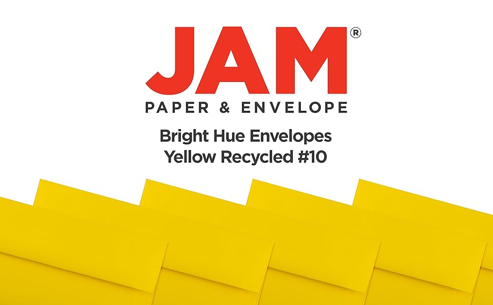 jam paper yellow #10 business colored envelopes