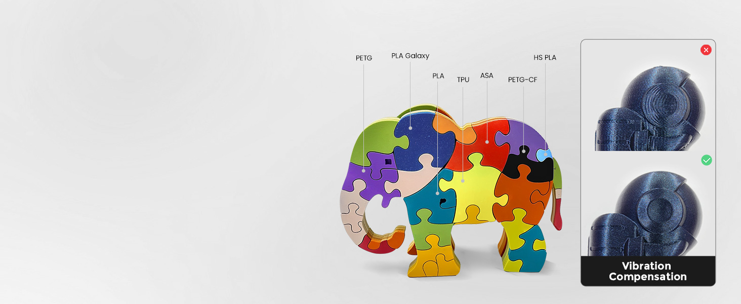 Flashforge Adventurer 5M Pro 3D Printer: 600mm/s High-Speed Printing, Auto Bed Leveling, Quick-Release Nozzle, Removable PEI Plate & Dual Filtration System, 8.7"x8.7"x8.7" Build Volume 9 SMOOTH PRINTING