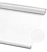 ChrisDowa Cordless 100% Blackout Roller Shade, with Striped Jacquard, Thermal Insulated, UV Prote...