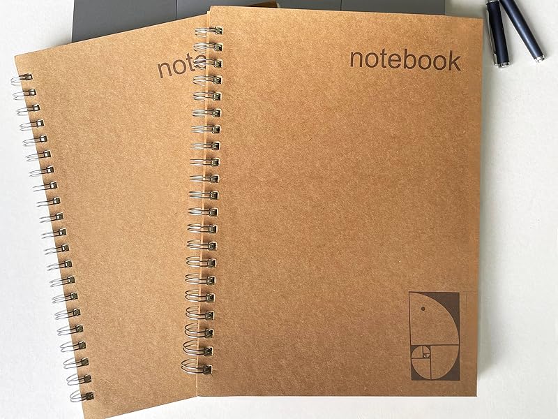 le vent Set of 2 A4 Large Spiral Notebooks (8.5"x11