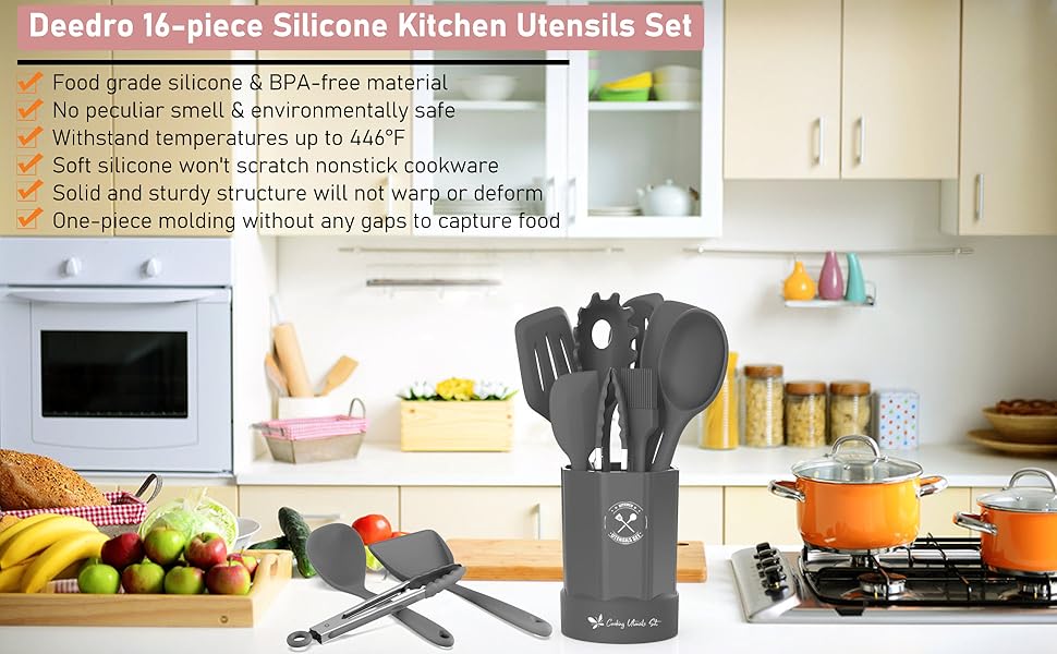 silicone cooking utensils silicone kitchen utensils set