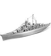Piececool 3D Puzzles for Adults Metal Watercraft Model Kits, Bismarck Battleship 3D Model DIY Kit...