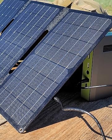 65W 110V Portable AC Power Bank with 30W Portable Solar Panel