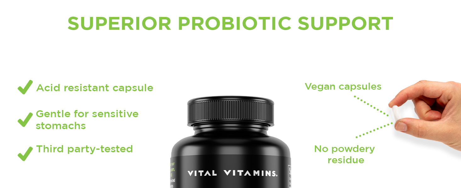 Vital Vitamins Probiotic Complex for Digestive Health, Gut Health, &amp; Immune Support