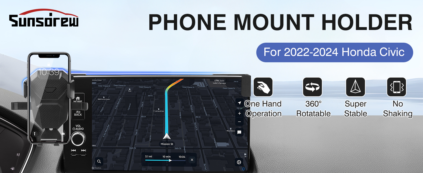 Sunsdrew Car Phone Holder for Honda Civic 20222025/Acura