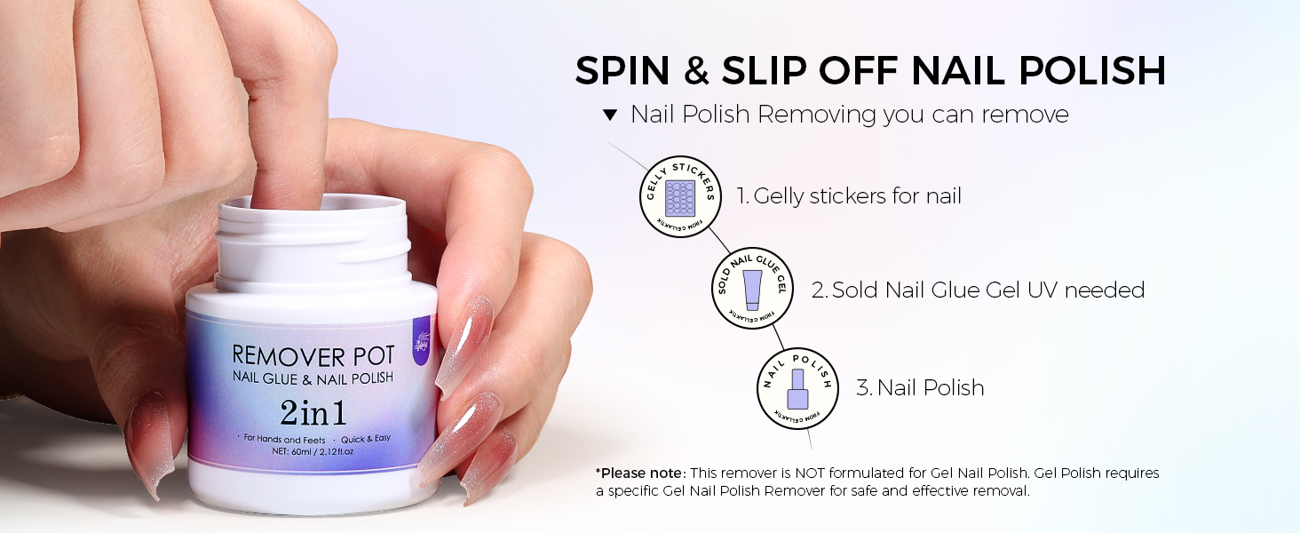 nail polish remover acetone free gel remover pot sponge in lid travel quick removal sensitive skin