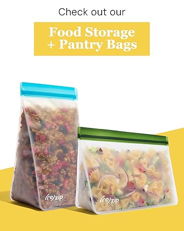 rezip reusable storage bags for food organization and eco friendly kitchen storage solutions