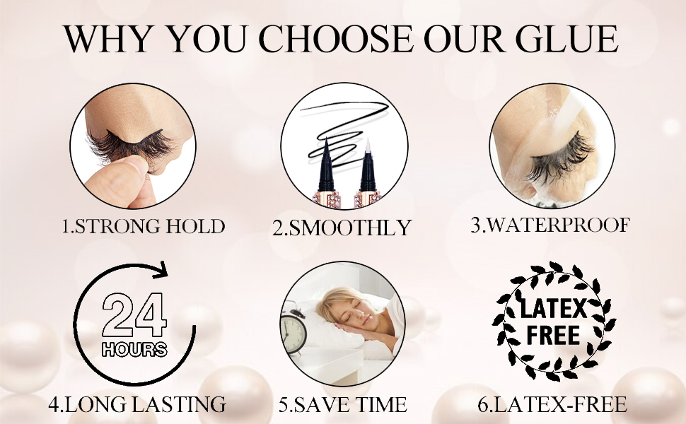 Clear Eyelash Glue Lash Glue Pen Waterproof Lash Glue Latex