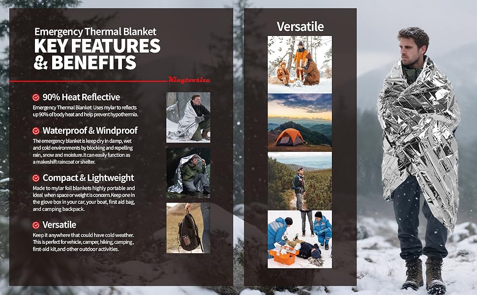 Emergency Blanket Mylar Survival Blanket