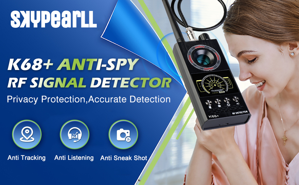 Skypearll Hidden Camera Detector Device Upgraded Anti Spy RF Detector