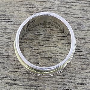 NOVICA Artisan Handmade .925 Sterling Silver Meditation Spinner Ring Copper Brass from India
