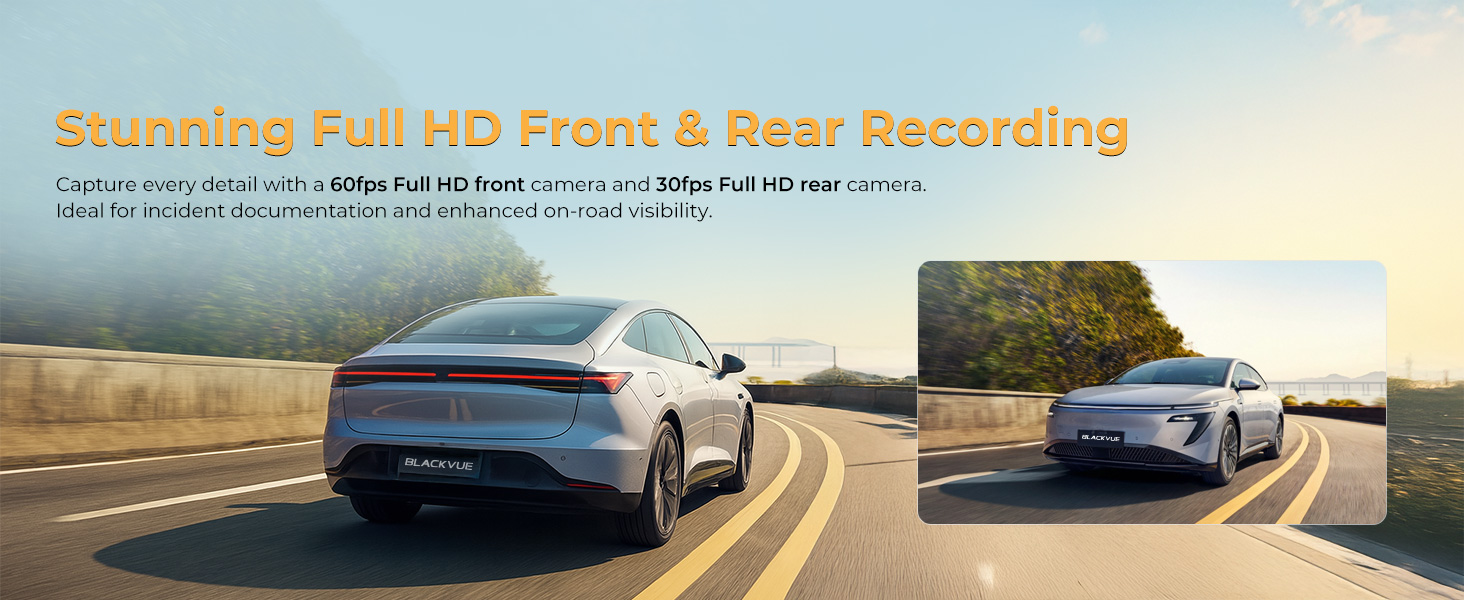 Stunning Full HD Front & Rear Recording