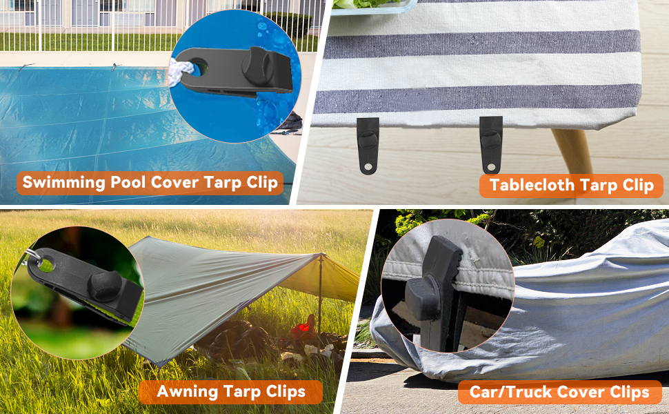80PCS Tarp Clips Heavy Duty Lock Grip,Tent Clip,Tarp Clamp