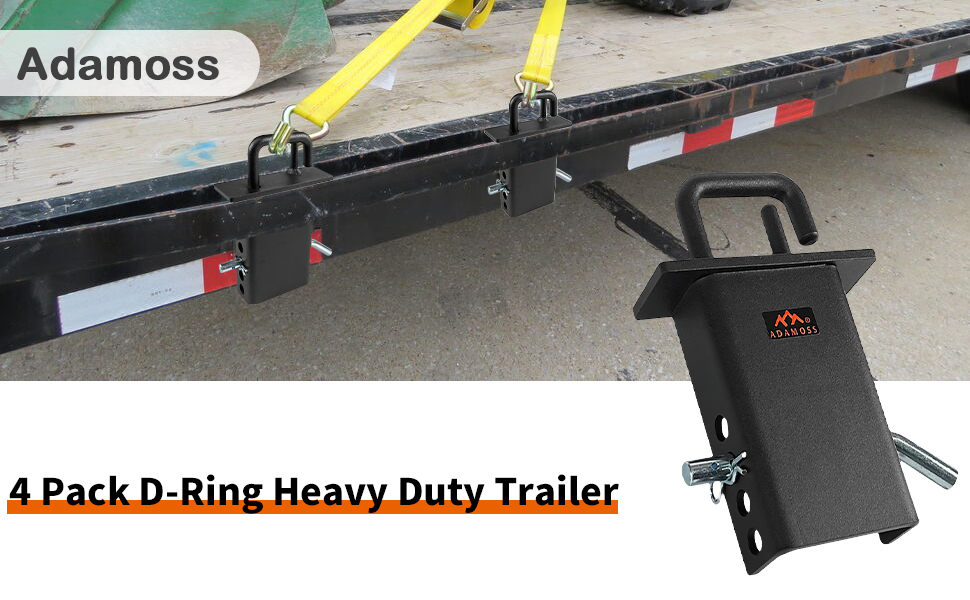 4 Pack Trailer Stake Pocket DRing, Stake Pocket Tie Downs DRing Utility for