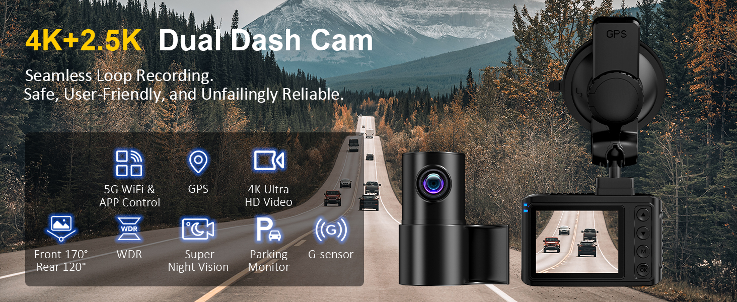 4K Dual Dash Cam