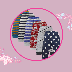 Nammababy pajama kids for boys 5-6 years pajamas track pant pack of 6 colorful print