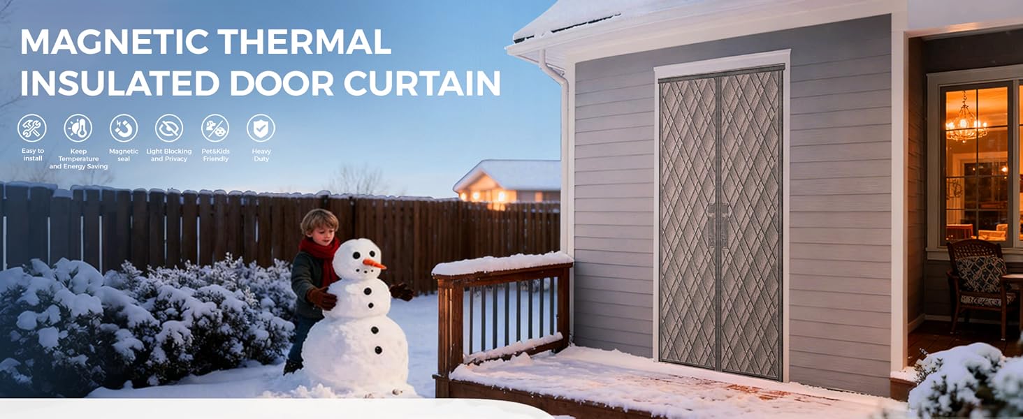 MAGNETIC THERMAL INSULATED DOOR CURTAIN
