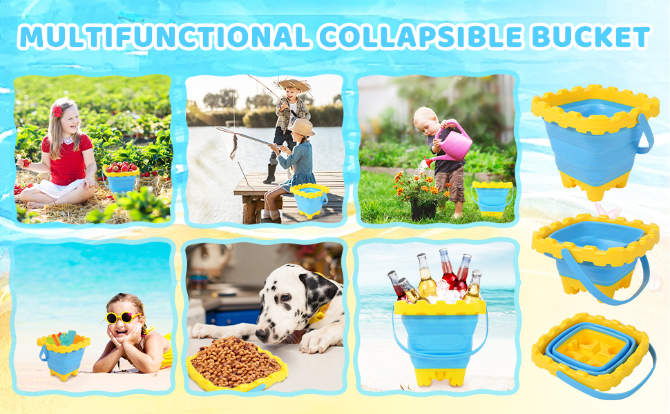 collapsible bucket sand toys