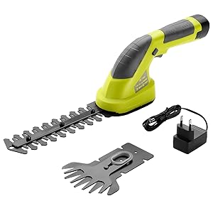 DEWINNER 2 En 1 Cisailles à Gazon,Batterie 7.2V, Largeur De Lame De 100, Pour Couper Les Haies, Les Pelouses, Comprend Un Tailleur Portatif, Une Batterie Et Un Chargeur 20 Puissante et compacte