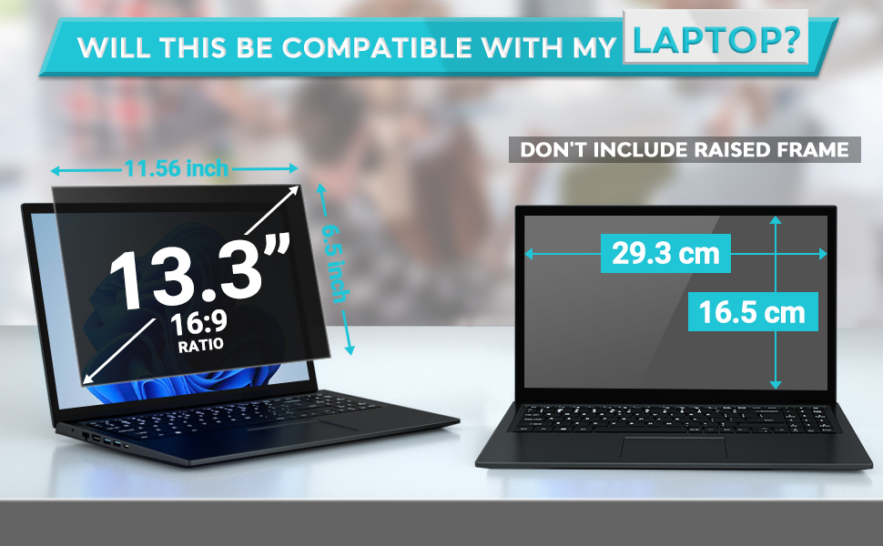 PYS Laptop Privacy Screen 13.3 Inch for HP Dell Samsung
