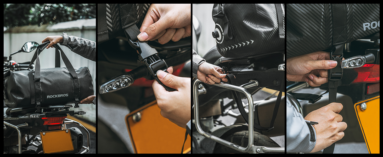 Motorcycle travel dry duffel bag