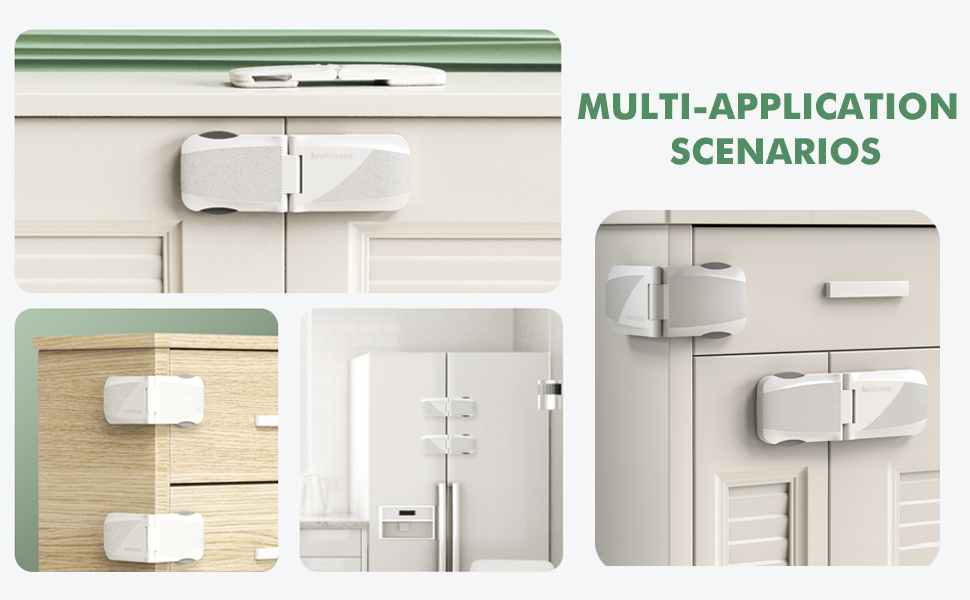 LINKWAY 2 Pieces Baby Safety Cupboard Locks, Baby Door Safety Locks