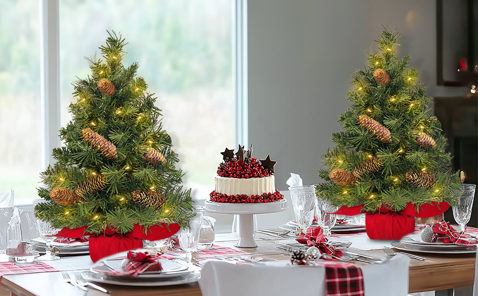 mini christmas treewith lights