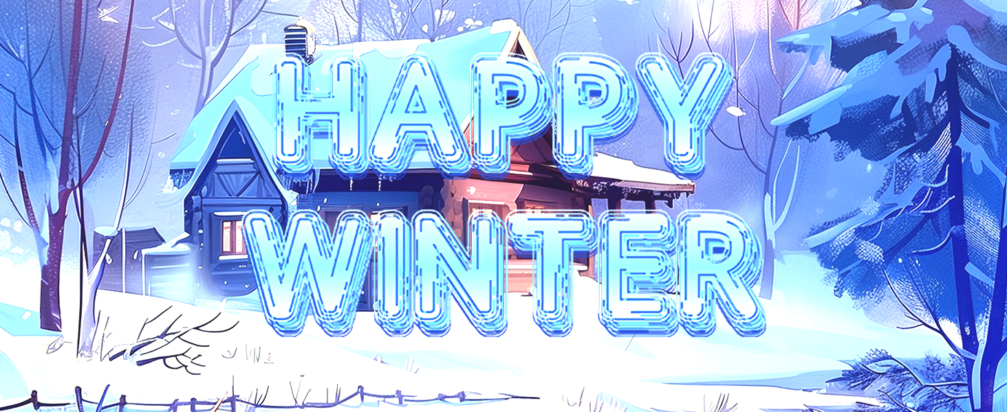 QGHOT Winter Tapestry Wall Hanging, Snow Scene Backdrop