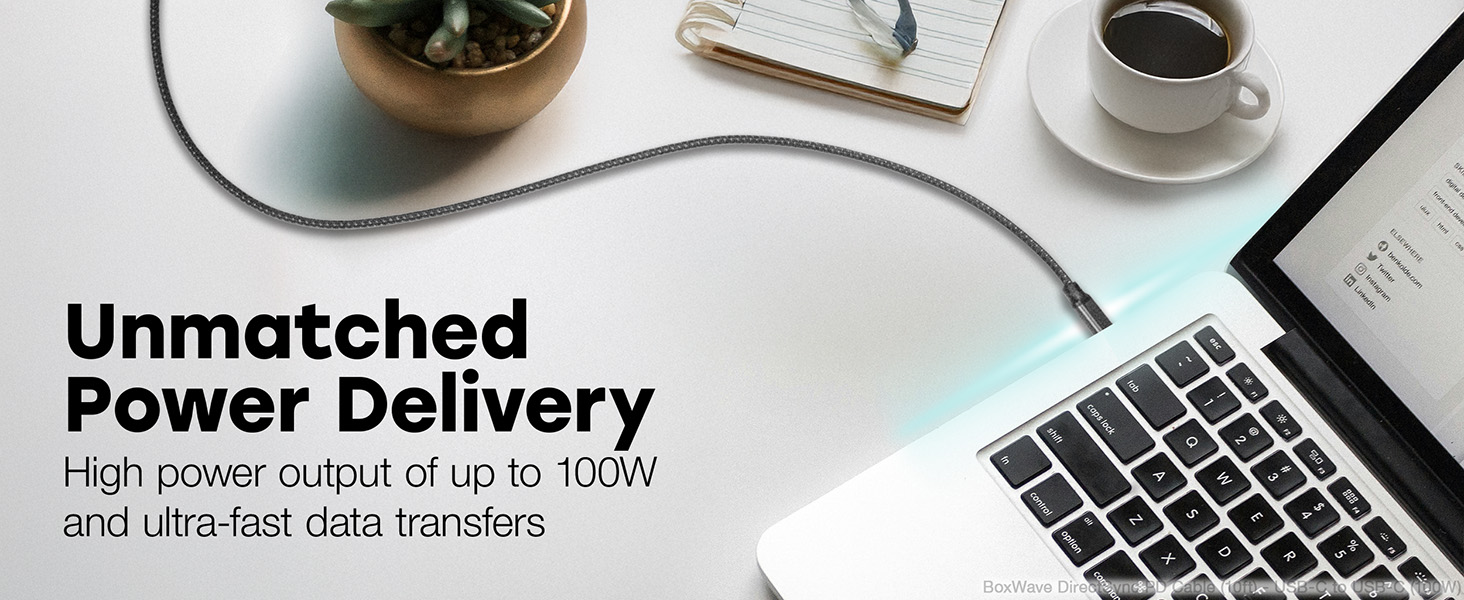 High power output of up to 100W and ultra-fast data transfers
