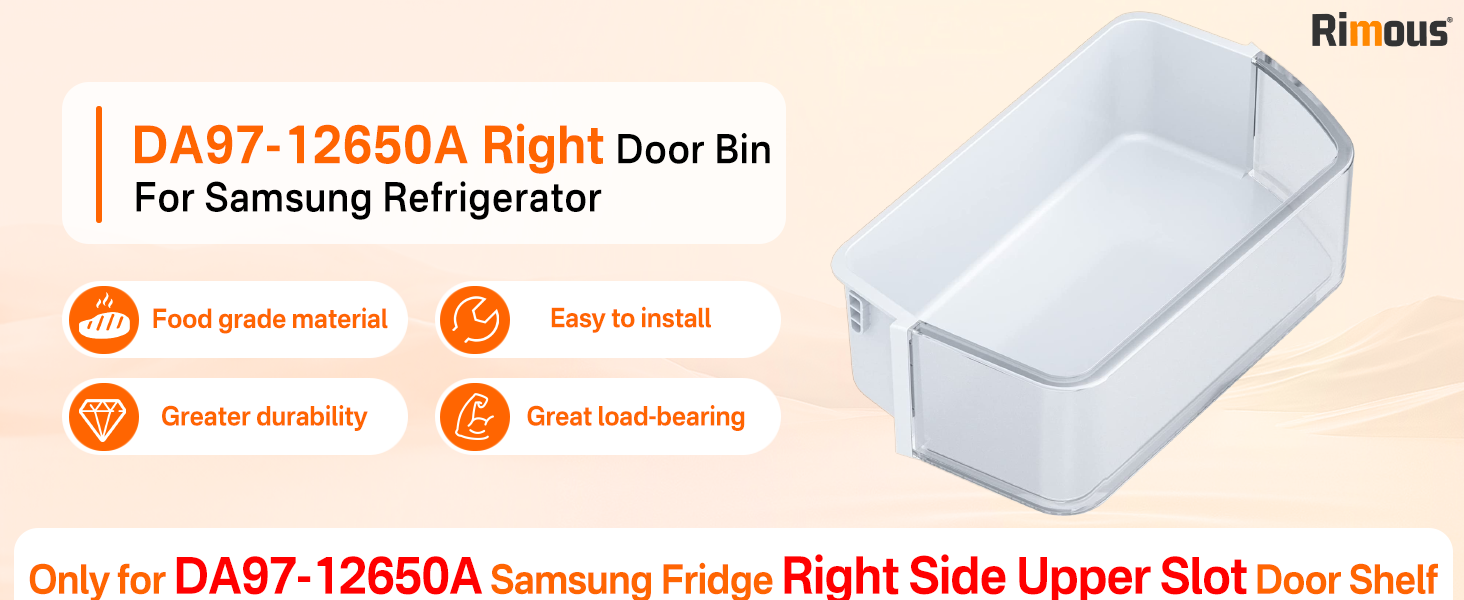 DA97-12650A Door Shelf Bin Basket for Samsung