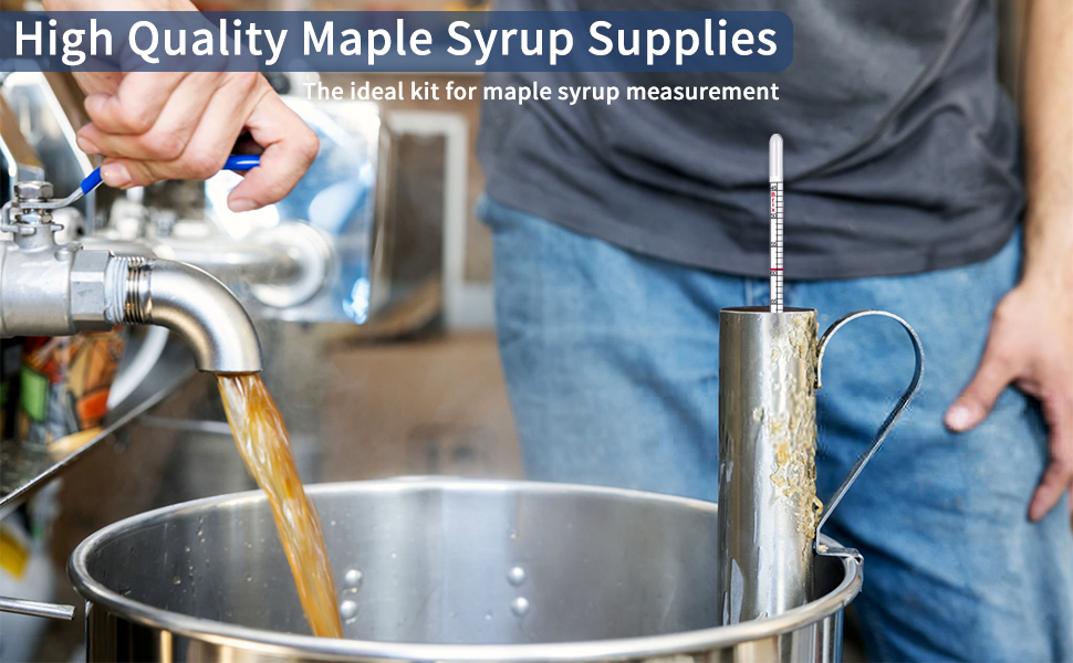 Maple Syrup Hydrometer Test Cup Kit, Hydrometer for Maple