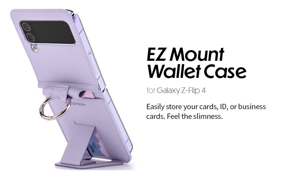 GOOSPERY EZ Mount Wallet Compatible with Galaxy Z Flip 4