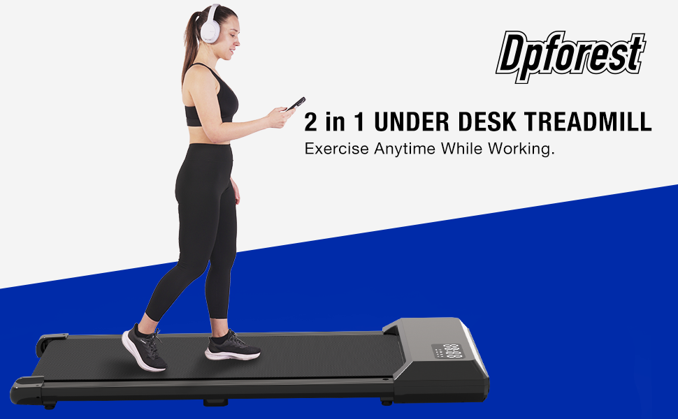 Dpforest Walking Pad, Under Desk Treadmill with Remote