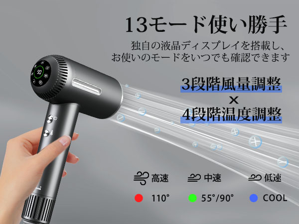 Amazon | ヘアドライヤー大風量 速乾ドライヤー 2億 プラズマ