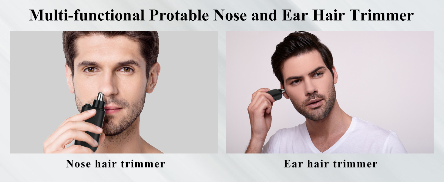 Nose & Eyebrow Hair Trimmer for Women Men,Painless Rechargeable Ear & Nose Hair Trimmer Clipper