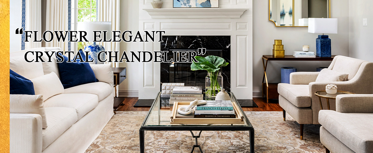 Modern Flower Elegant Crystal Chandelier