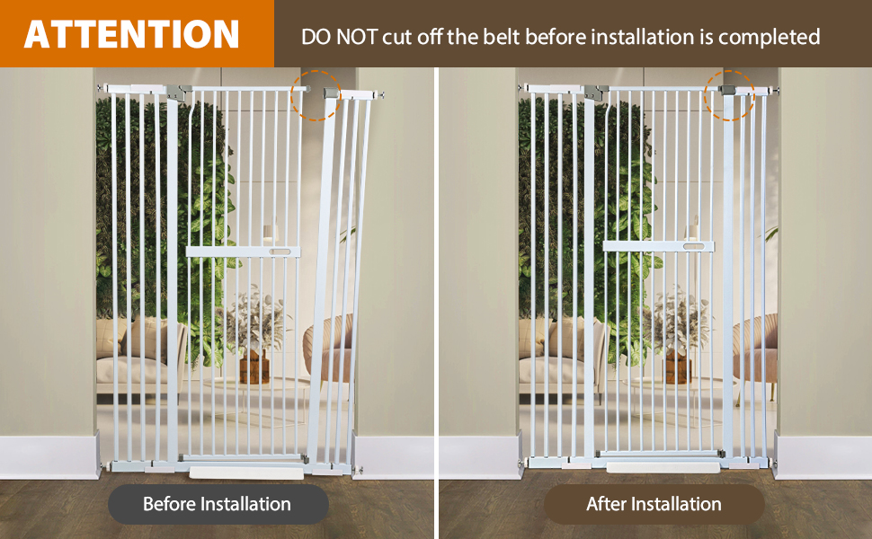 Kersliker 59" Extra Tall Cat Gate, Pet Gate for Doorways