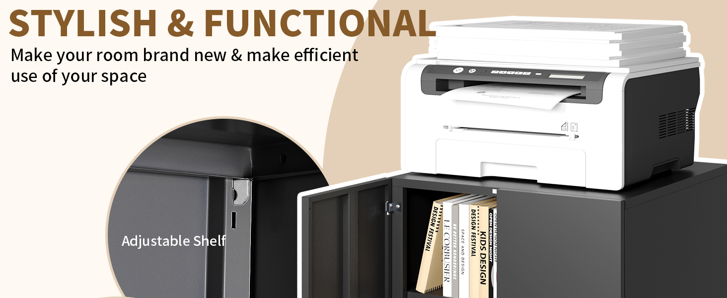 printer stand with storage