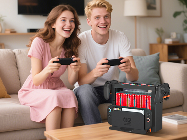 Nintendo Switch - Switch2台 Amazon.com: OLYGIVE Game Storage Tower Compatible With