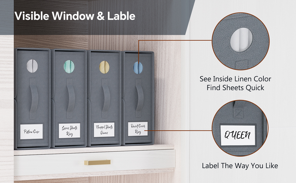 TRZZ Sheet Organizer Storage, Bed Sheet Organizer