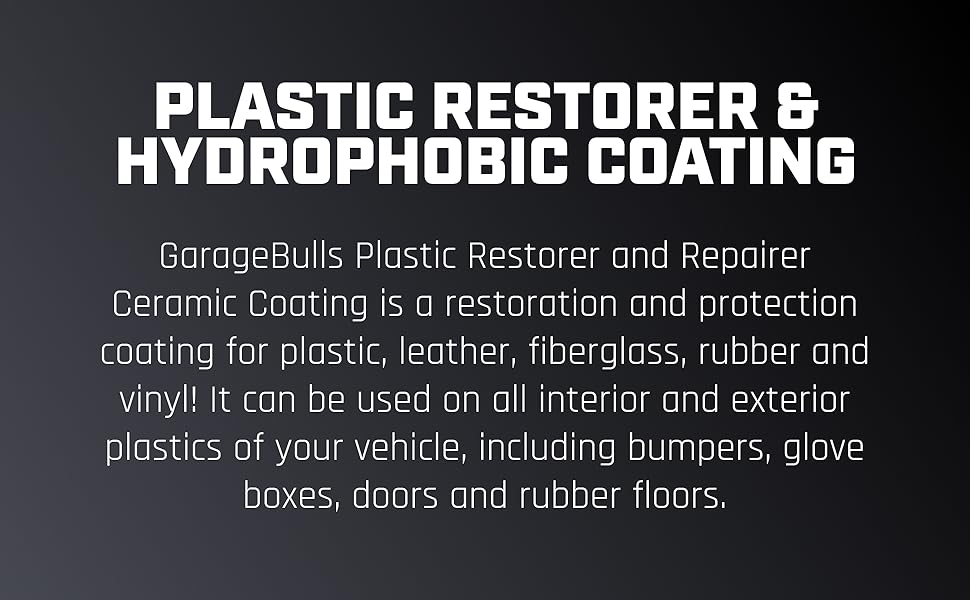 plastic restorer hydrophobic coating