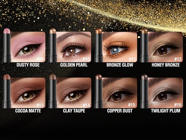 LANGMANNI 8Colors Dual-Ended Cream Eyeshadow Stick Set