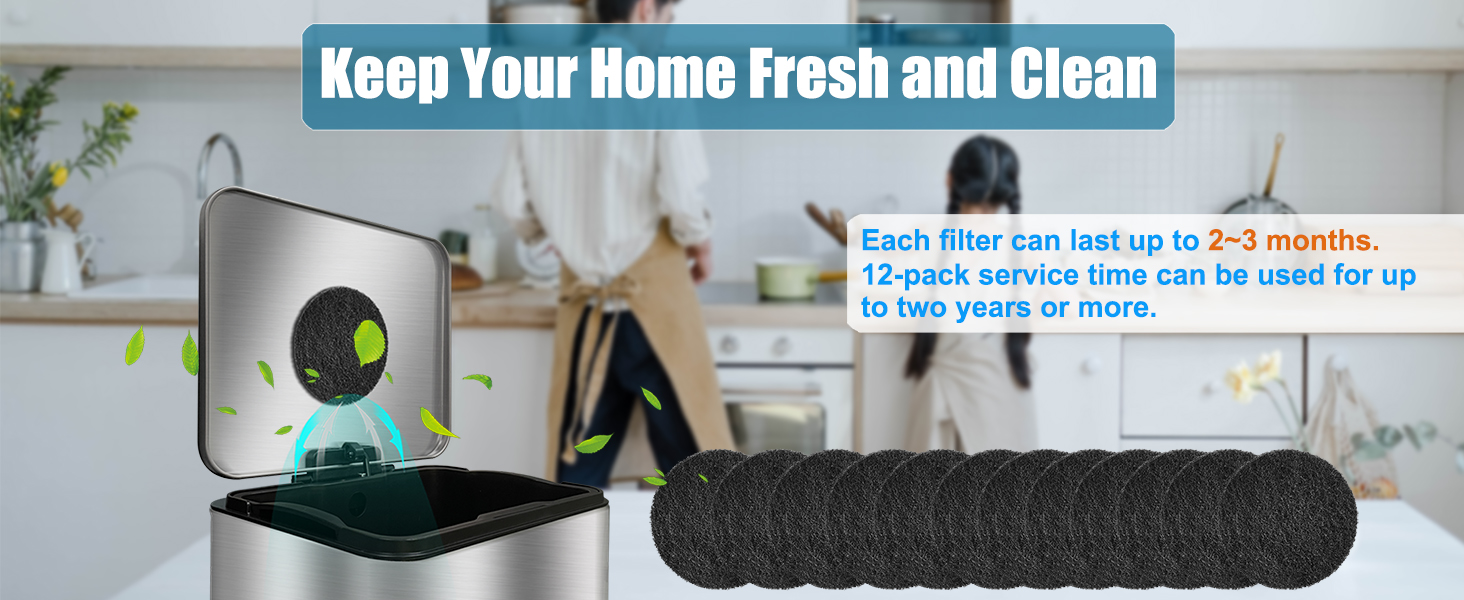 12Pack Universal Stickon Trash Can Odor Absorbing