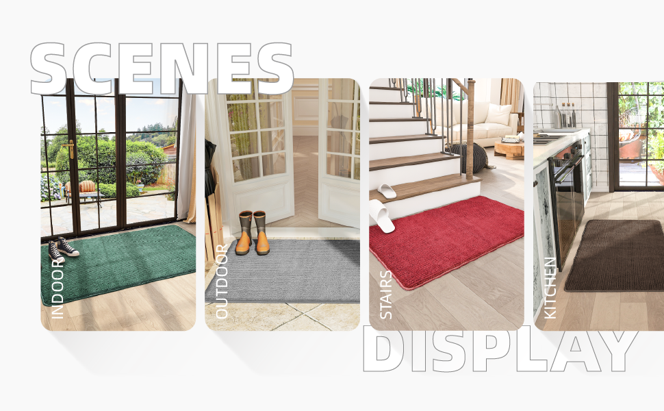 Color G Red Door Mats Indoor, 20"x32" Front Door Mat