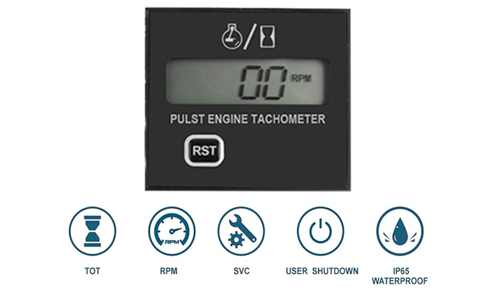 YOMTOVM Engine Tachometer, Chainsaw Tachometer for 2 & 4